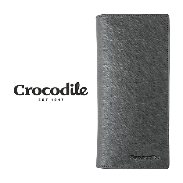 【Crocodile 鱷魚皮件】新品-維也納Wien系列十字紋 17卡 拉鍊 長夾-0103-10401-2色