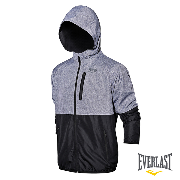 EVERLAST 外套 黑灰 拼接 運動 風衣外套 男 4951143020 product thumbnail 4