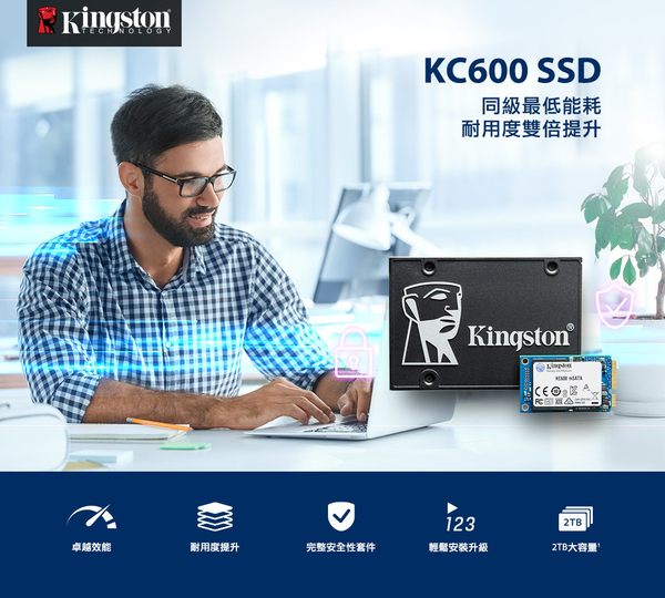 金士頓 KINGSTON SKC600MS mSATA 1024G 1TB SSD 讀 550寫520M/s product thumbnail 2