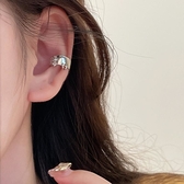 耳釘 S925純銀白鋯石單只無耳洞耳骨夾風
