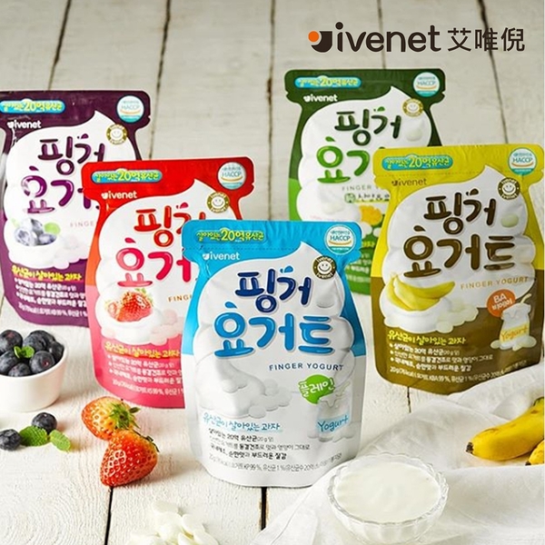 ivenet 艾唯倪 韓國優格豆豆餅乾 20g 草莓/原味/香蕉/藍莓 寶寶餅乾 多件優惠