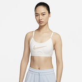 Nike DRI-FIT INDY 女裝 運動內衣 訓練 輕度支撐 透氣 可拆式胸墊 白 金【運動世界】DM0575-030