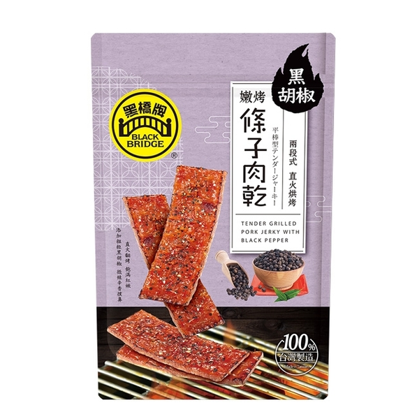 【黑橋牌】黑胡椒嫩烤條子肉乾 product thumbnail 2