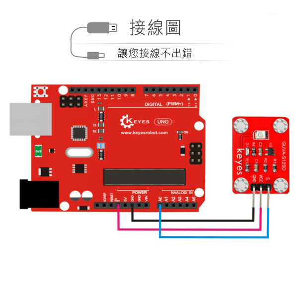 『聯騰．堃喬』GUVA-S12SD 紫外線 感測器 適合 Arduino micro:bit 開發 學習 模組 環保材質