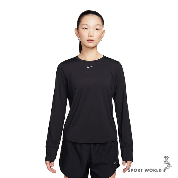 Nike 女裝 長袖上衣 速乾 反光 黑【運動世界】FN2802-010