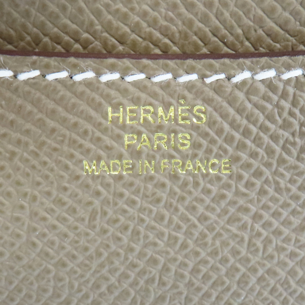 【二手名牌BRAND OFF】HERMES 愛馬仕 棕色 Epsom皮革 Constance 19 單肩包 金扣 B刻 product thumbnail 6