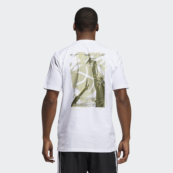 Adidas FTC GRAPHIC TEE 男裝 短袖 T恤 休閒 後背印花 純棉 白【運動世界】GN5120 product thumbnail 4