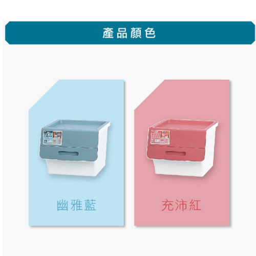 KEYWAY 鄉村直取式整理箱-30L(藍/紅)【愛買】 product thumbnail 2