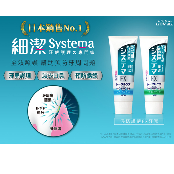 日本獅王 細潔浸透護齦EX牙膏130g (草本溫和/清涼薄荷) product thumbnail 2