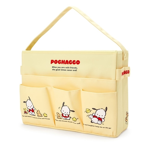 【震撼精品百貨】Pochacco 帕帢狗~日本三麗鷗Sanrio 帕恰狗尼龍多口袋收納提袋 (辦公生活)*94900