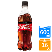 可口可樂ZERO寶特瓶600ml x16入(送旅用盥洗包)【愛買】