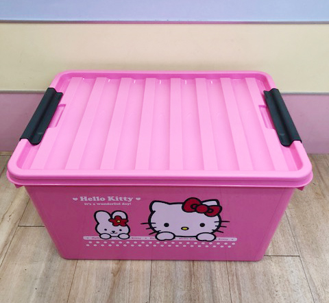 【震撼精品百貨】Hello Kitty 凱蒂貓~凱蒂貓 HELLO KITTY置物箱(40L)-粉色 product thumbnail 4