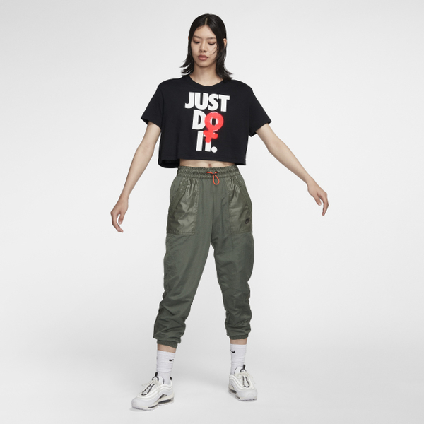 NIKE SPORTSWEAR 女裝 短袖 休閒 短版 噴漆 柔軟 棉質 黑 【運動世界】 BV7171-010 product thumbnail 3