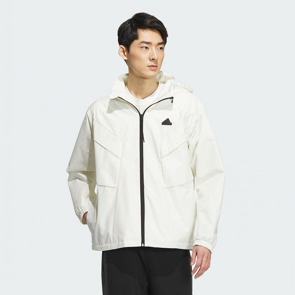 adidas 愛迪達 TH UTILI WV JKT 外套 男款 連帽外套 亞規 白 防風 保暖 IS0452