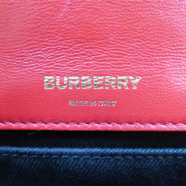 【二手名牌BRAND OFF】BURBERRY 巴寶莉 紅色 牛皮 斜背包 product thumbnail 6