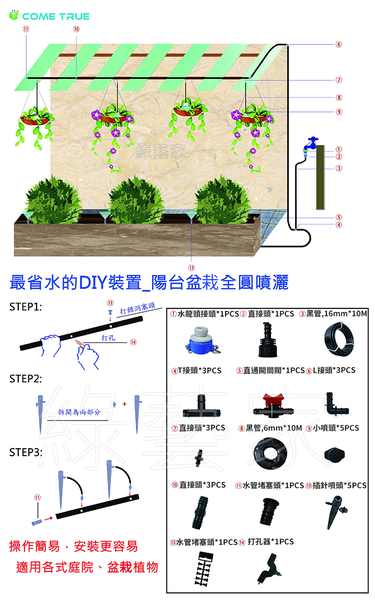 【綠藝家】庭院澆水系統DIY組合-全圓霧狀噴灑(C1003) product thumbnail 2