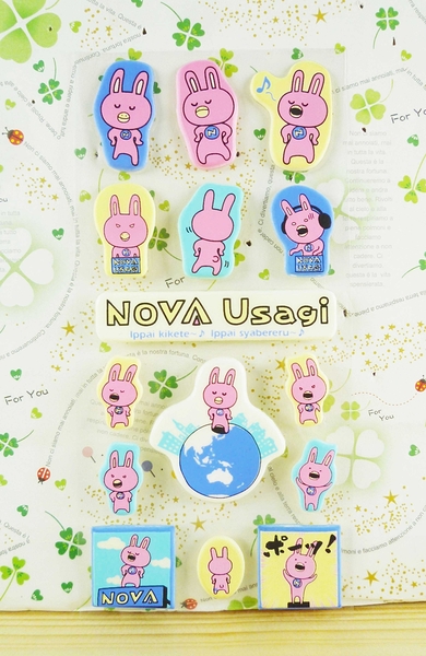 【震撼精品百貨】粉兔_NOVA Usagi~造型立體貼紙-唱歌