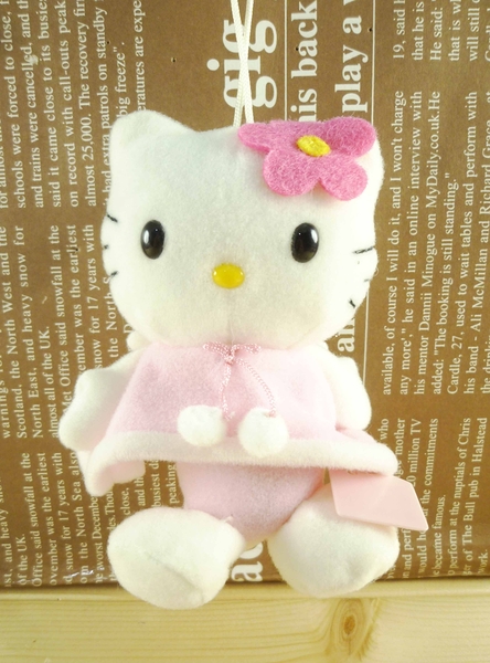 【震撼精品百貨】Hello Kitty 凱蒂貓~造型搖擺絨毛-粉天使