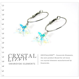 新光飾品-七彩繽紛含笑韓版海星水晶耳環 product thumbnail 2