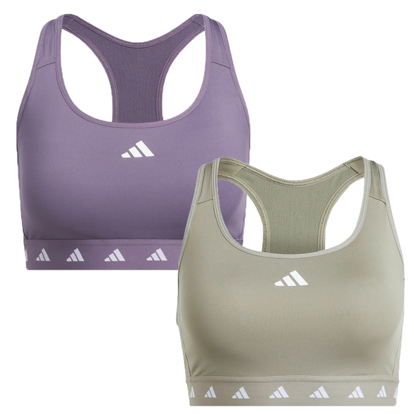 Adidas 運動內衣 女裝 可拆胸墊 中度支撐 紫/灰【運動世界】IT6642/IT6643 product thumbnail 2