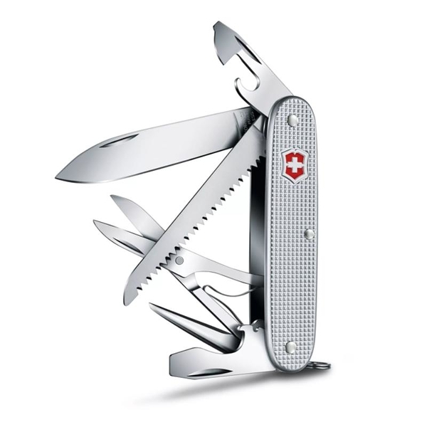 【Victorinox 瑞士維氏】瑞士刀 FARMER X ALOX 10用刀 93mm-鋁合金(0.8271.26)