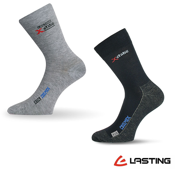丹大戶外用品【LASTING】X-Static中筒襪 /透氣/抗菌/除臭/銀纖維 LT-XOL 黑、淺灰