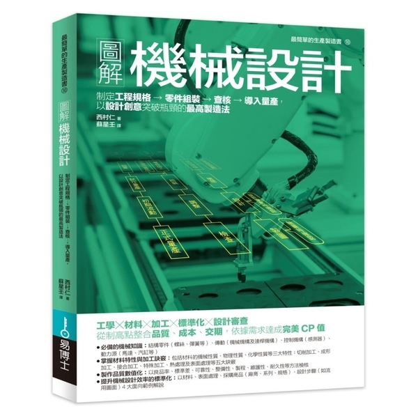 圖解機械設計：制定工程規格→零件組裝→查核→導入量產，以設計創意突破瓶頸的最高製 | 拾書所