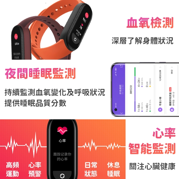 小米手環6 台灣保固一年 標準版 黑色 米家 智慧手環 智慧手錶 監測心率 血氧監測 繁體中文