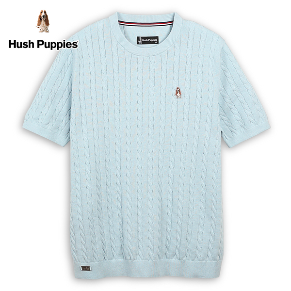 Hush Puppies 線衫 男裝麻花編織螺紋針織短袖線衫 product thumbnail 6