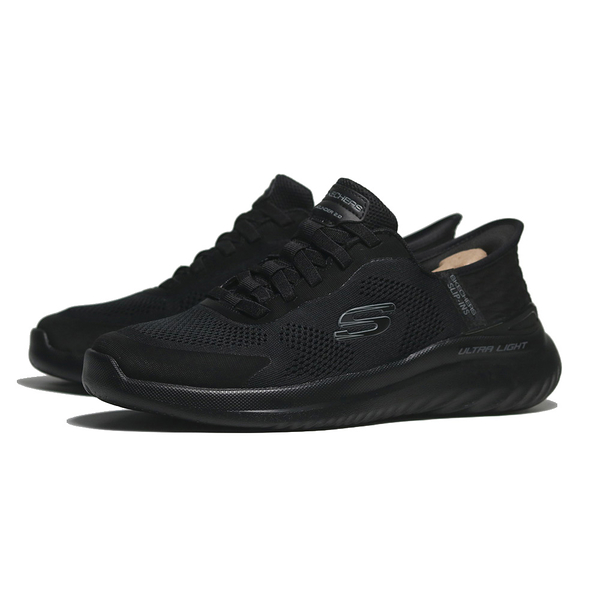 SKECHERS 休閒鞋 BOUNDER 2.0 全黑 瞬穿 健走鞋 男 232459WBBK