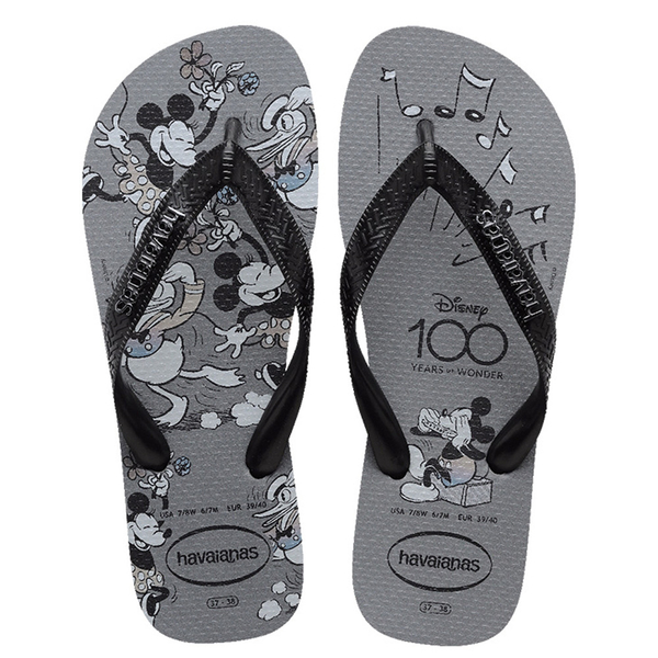 HAVAIANAS 哈瓦仕 鐵灰 迪士尼100周年 夾腳拖 中性 41486185178U