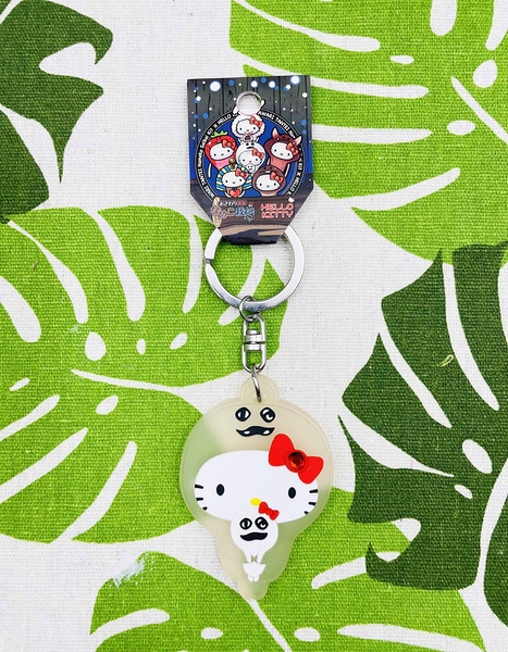 【震撼精品百貨】Hello Kitty 凱蒂貓~日本三麗鷗sanrio KITTY聯名鑰匙圈鎖圈-方吉幽靈*24363