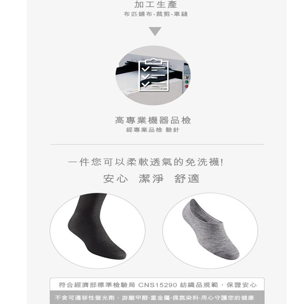 貼身寶貝 免洗船型襪男女適用黑色(5雙/包) product thumbnail 5