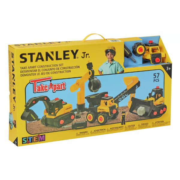 美國 STANLEY Jr. 組裝工程車-經典建築工程套組