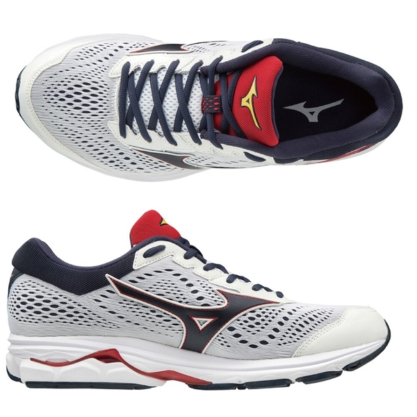 MIZUNO WAVE RIDER 22 SW 男鞋 慢跑 超寬楦 4E 一般型 避震 耐磨 白 丈青【運動世界】J1GL183270 product thumbnail 2