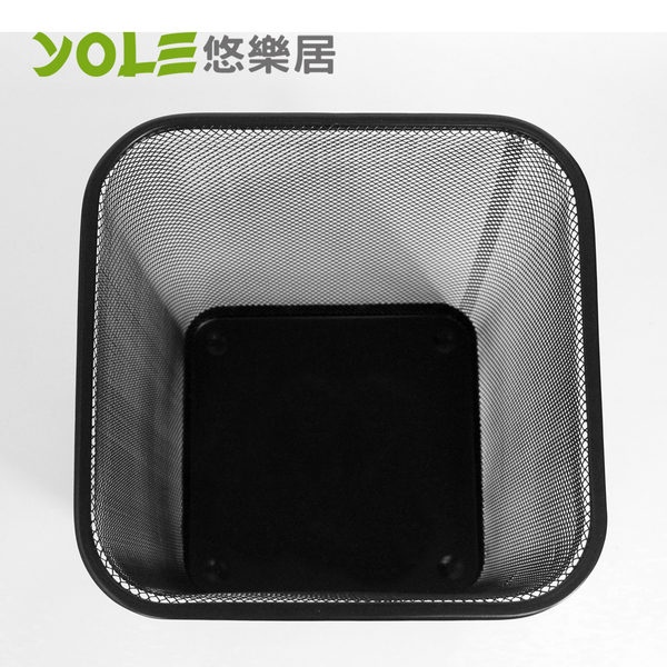 【YOLE悠樂居】酷黑金屬網狀方形垃圾桶-小#1034010(2入) product thumbnail 4