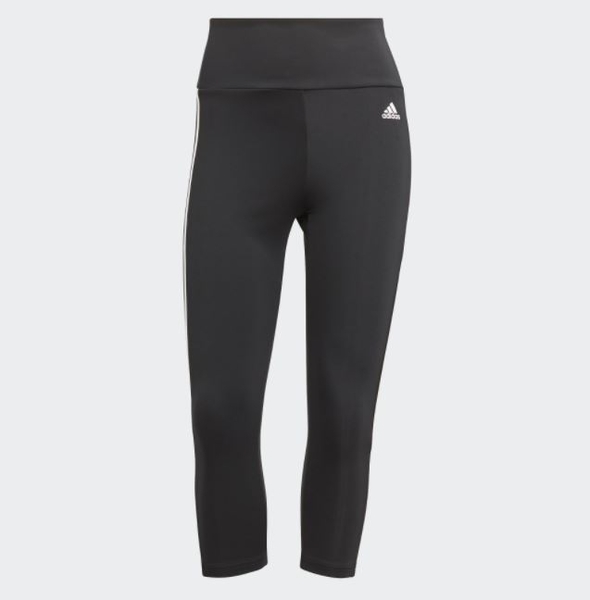Adidas 3-STRIPES 女款黑色運動七分緊身褲 GL3985