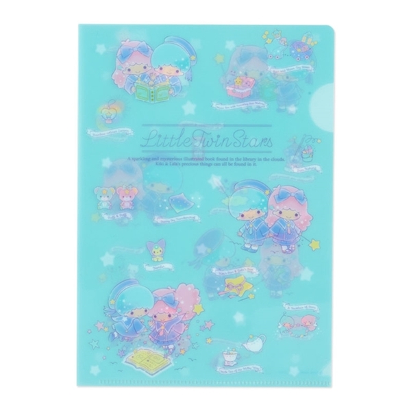 【震撼精品百貨】Little Twin Stars KiKi&LaLa 雙子星~日本Sanrio三麗鷗 雙子星A4資料夾2入組-星空魔法*76470 product thumbnail 4
