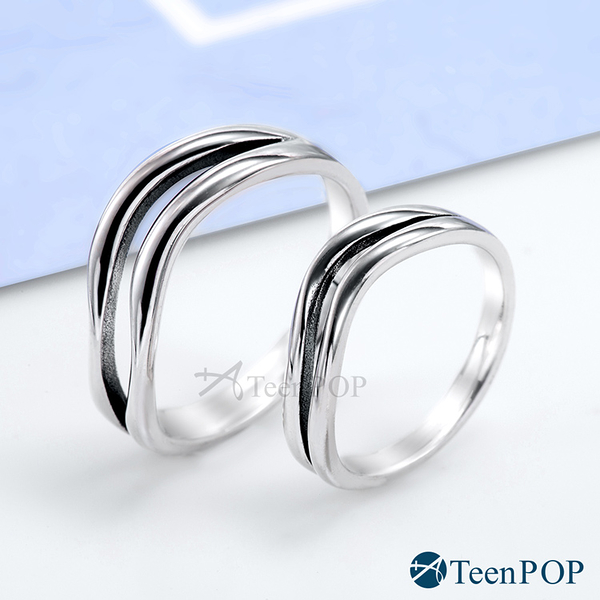 情侶戒指 對戒 ATeenPOP 925純銀戒指 相約一生 單個價格 尾戒 情人節禮物