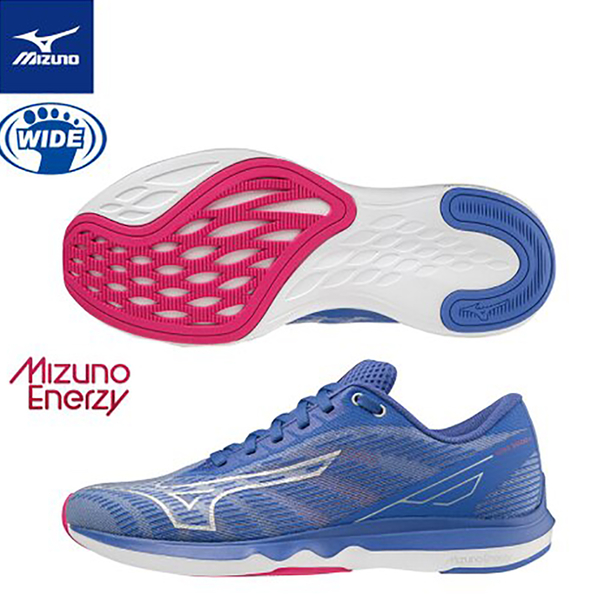 MIZUNO WAVE SHADOW 5 女鞋 慢跑 3E寬楦 一般型 ENERZY中底 藍【運動世界】J1GD219705 product thumbnail 3