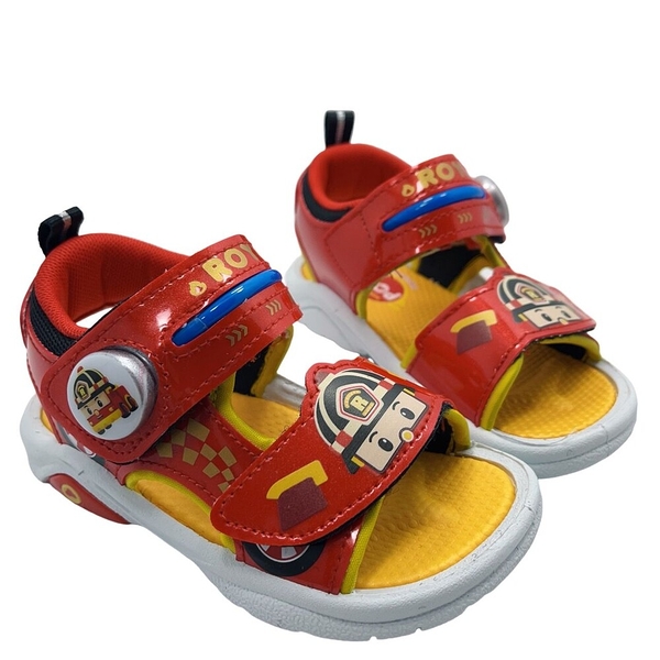 【菲斯質感生活購物】台灣製波力救援小隊電燈涼鞋-羅尹 另有兩色可選 露趾涼鞋 波力Poli 安寶