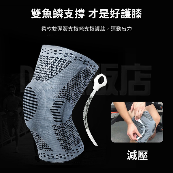 髕骨護膝 透氣防滑 運動健身 矽膠包覆 髕骨套 單隻 product thumbnail 3