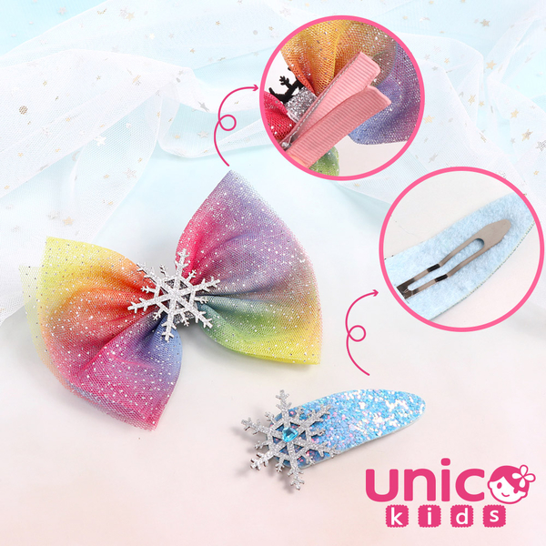 UNICO 冰雪奇緣ELSA最佳搭配全包布髮夾BB夾盒裝-5件組 product thumbnail 5