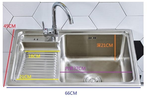 【麗室衛浴】白鐵304製P-305 不鏽鋼洗衣槽66CM+H69.5CM防水發泡板浴櫃