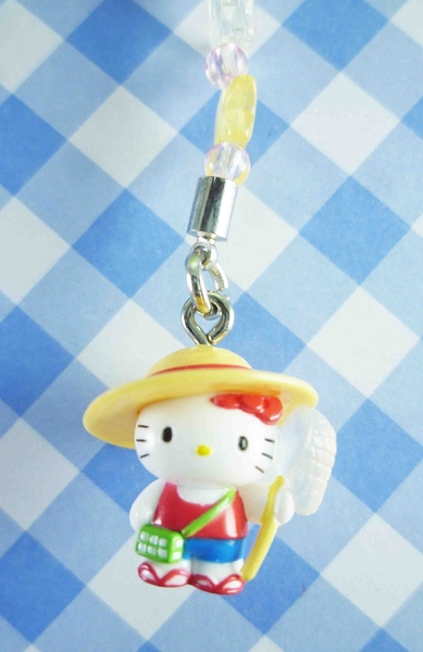 【震撼精品百貨】Hello Kitty 凱蒂貓~限定版手機吊飾-捕蟲