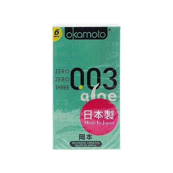 日本 okamoto 岡本 003衛生套(蘆薈精華)6入【小三美日】保險套 D695239