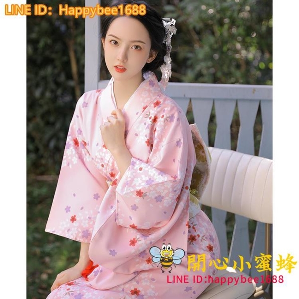 桔子點點日本和服女日系攝影道具日料店工作服【happybee】