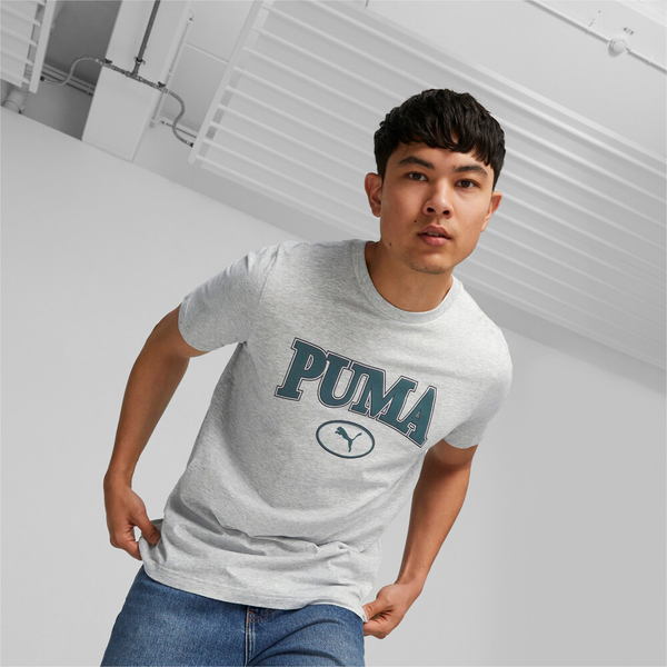 PUMA 短T 基本系列 SQUAD 灰 綠LOGO 短袖 T恤 男 67601304