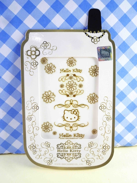 【震撼精品百貨】Hello Kitty 凱蒂貓~KITTY立體鋁鑽貼紙-菊花