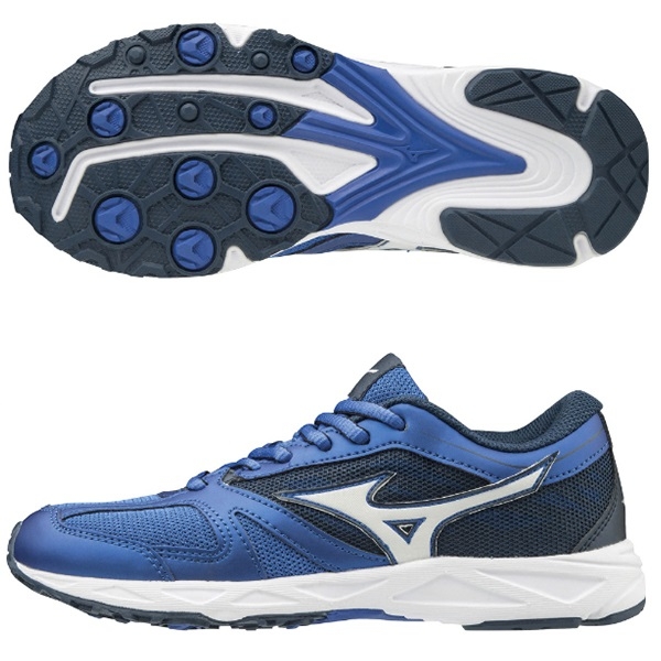 MIZUNO SPEED STUDS 童鞋 大童鞋 女鞋 穩定 耐磨 透氣 藍 黑【運動世界】K1GC193927